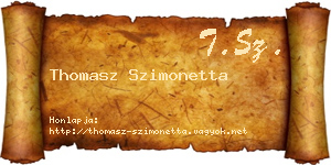 Thomasz Szimonetta névjegykártya